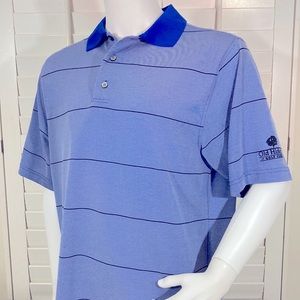 Mens FootJoy Golf Shirt Size Large Blue Striped